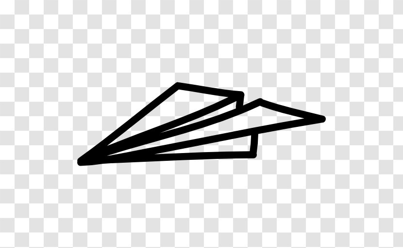 Airplane Paper Plane - Black And White Transparent PNG