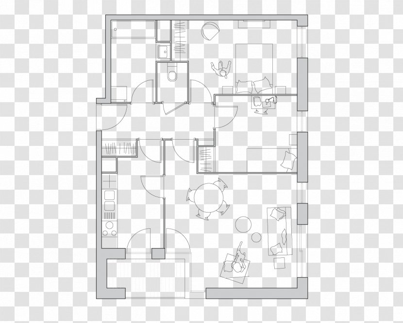 Floor Plan Architecture House - White Transparent PNG