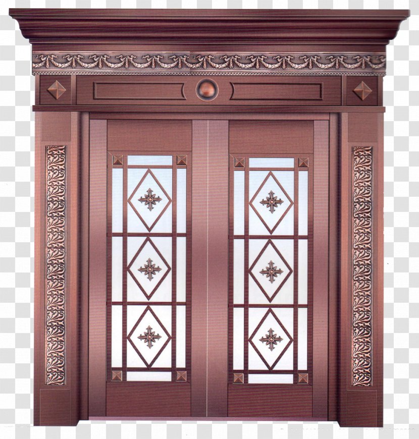 Linqu County Door Glass Business Copper - Revolving - Red Transparent PNG