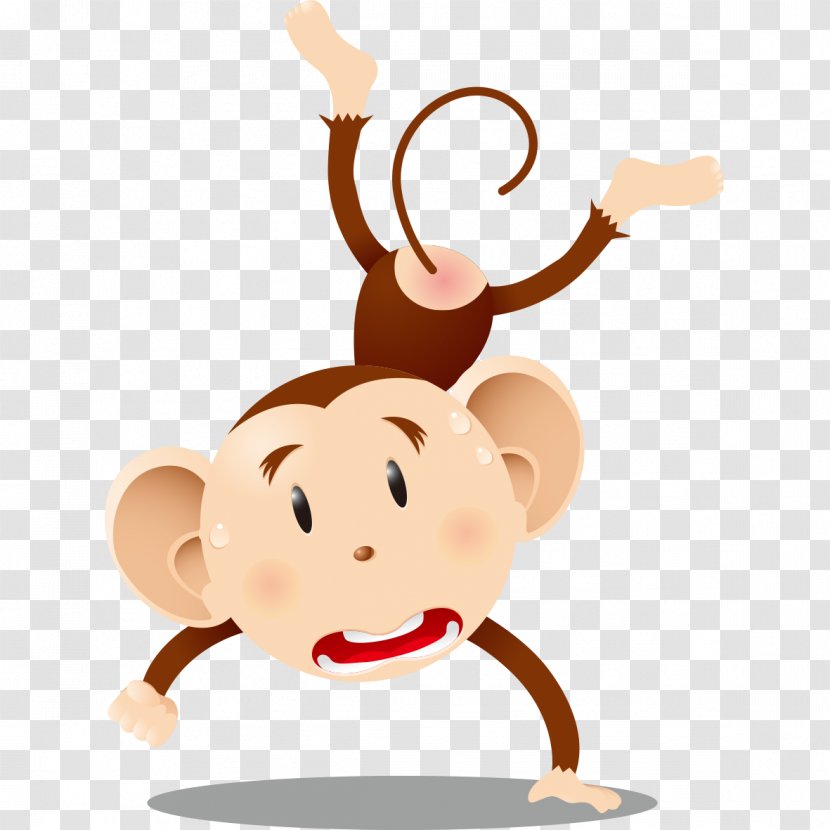 Chimpanzee Ape Monkey Cartoon - Royaltyfree - A Terrified Transparent PNG