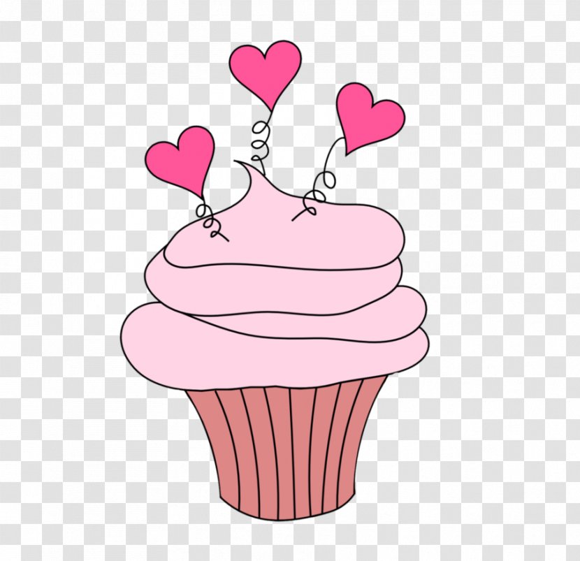 Cupcake Muffin Frosting & Icing Valentine's Day Clip Art - Watercolor - Sweet 15 Transparent PNG