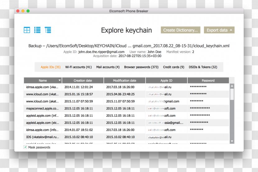 ElcomSoft Computer Security Keychain Access Apple - Id Transparent PNG