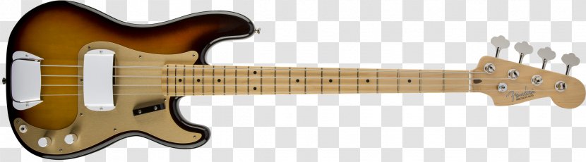 Fender Precision Bass Guitar Jazz '50s Squier - Watercolor Transparent PNG