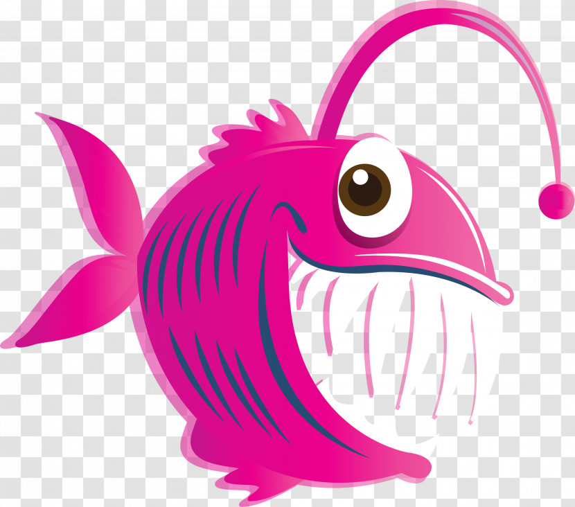 Pink Cartoon Violet Magenta Fish Transparent PNG