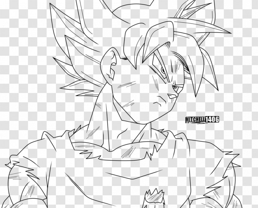 Goku Beerus Vegeta Line Art Drawing - Tree Transparent PNG