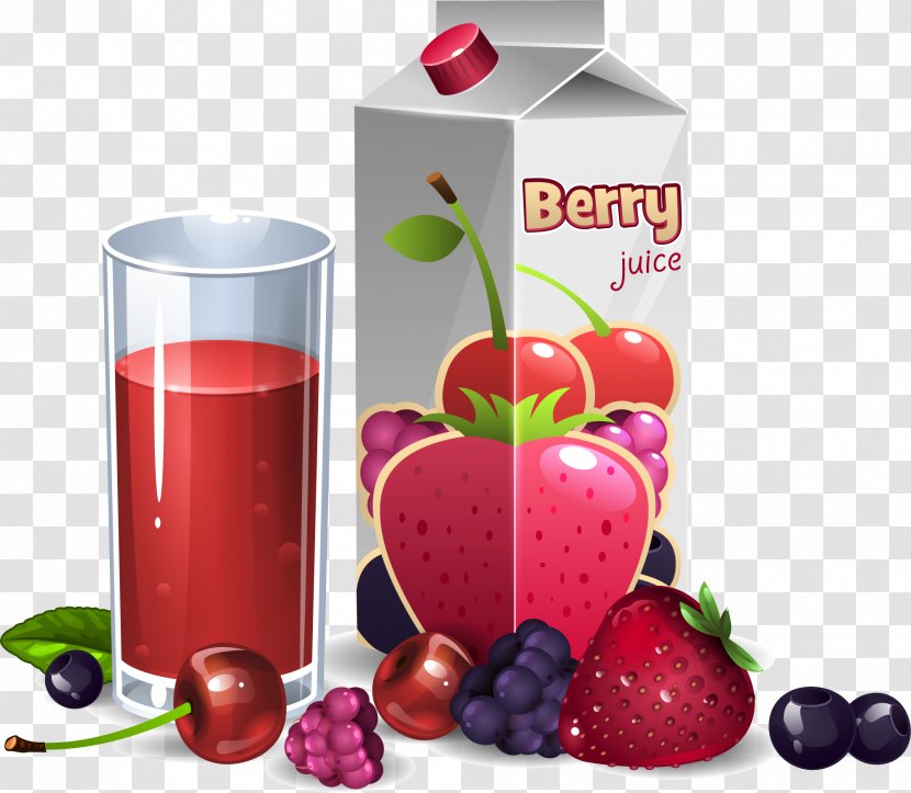 Strawberry Juice Milkshake Pomegranate Cranberry - Frutti Di Bosco - Mixed Transparent PNG
