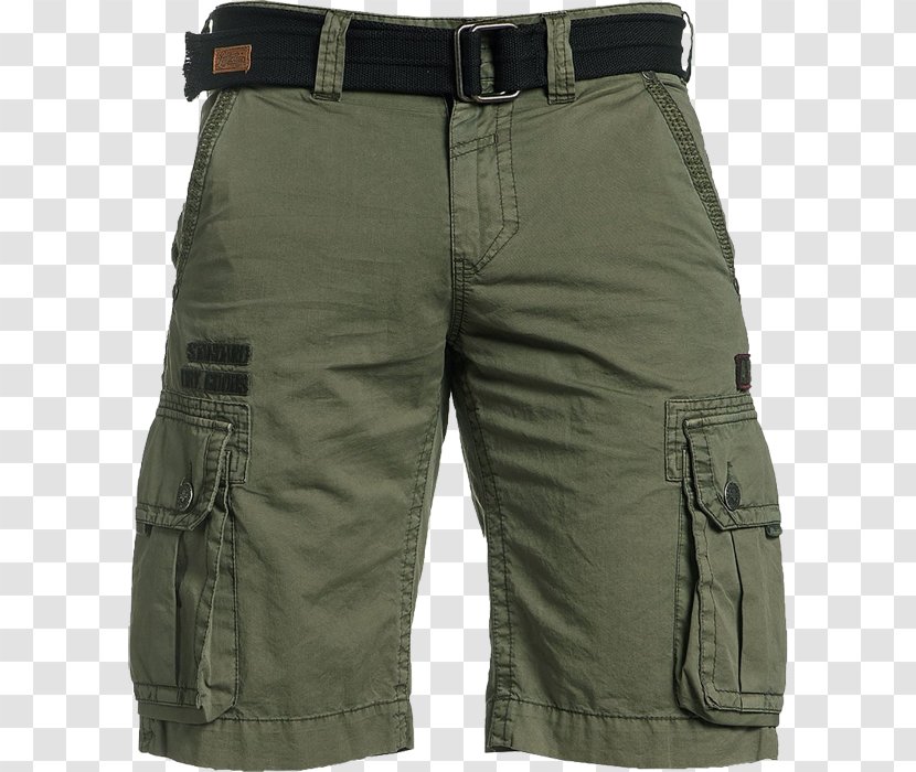 Cargo Pants Bermuda Shorts Clothing - Khaki - Belt Transparent PNG