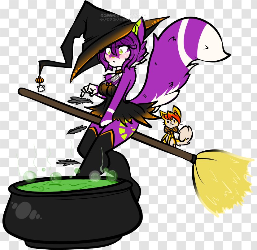 Clip Art Illustration Cartoon Character Purple - Bewitched Poster Transparent PNG