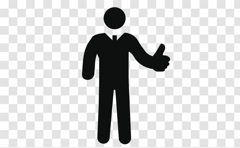 Thumb Signal Like Button Clip Art - Business Person Silhouette Transparent PNG