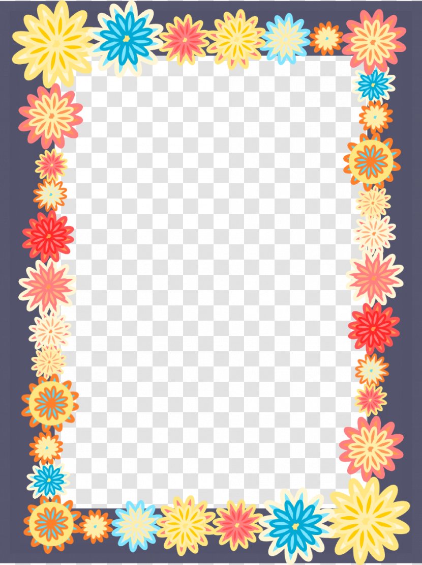 Picture Frames Colorful Flowers Android Clip Art - Flower Arranging - Free Digital Frame Transparent PNG
