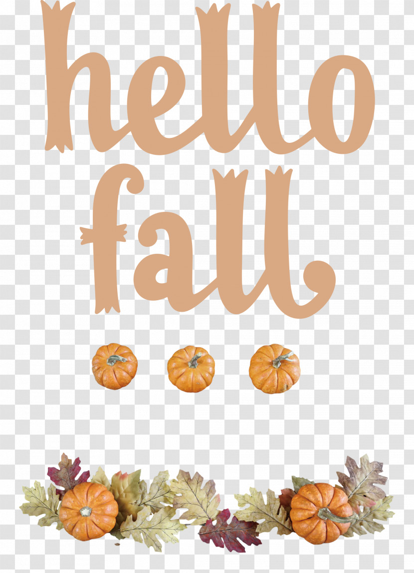 Hello Fall Fall Autumn Transparent PNG