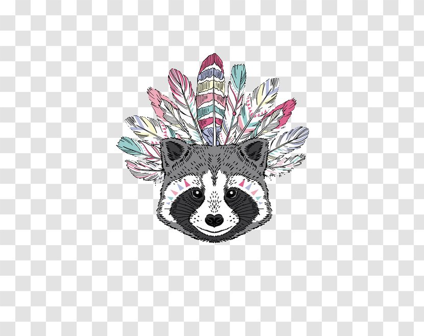 Raccoon T-shirt Drawing Illustration - Shutterstock - Panda Transparent PNG