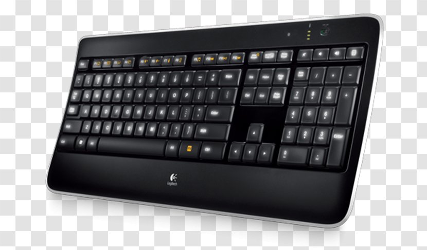 Computer Keyboard Mouse Logitech Illuminated K800 Wireless Transparent PNG