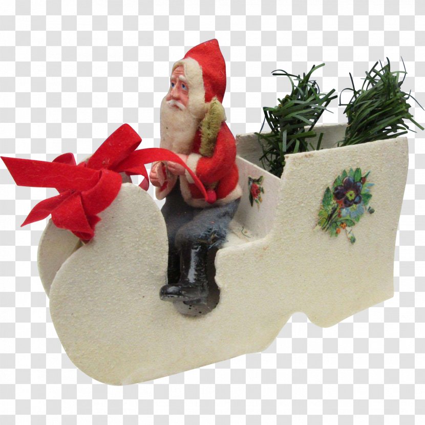 Christmas Ornament Decoration Figurine - Santa Sleigh Transparent PNG