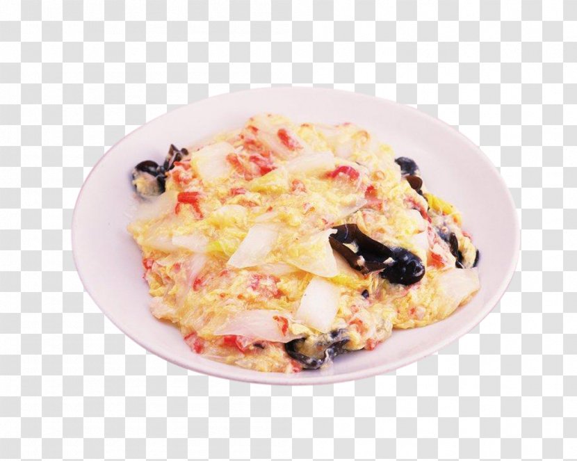 Crab Chinese Cuisine Scrambled Eggs Omelette Dish - Food Transparent PNG