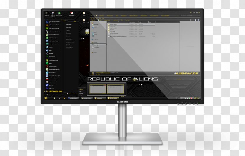 Computer Monitors Software Dark Display Device Theme - Monitor - Alienware Transparent PNG