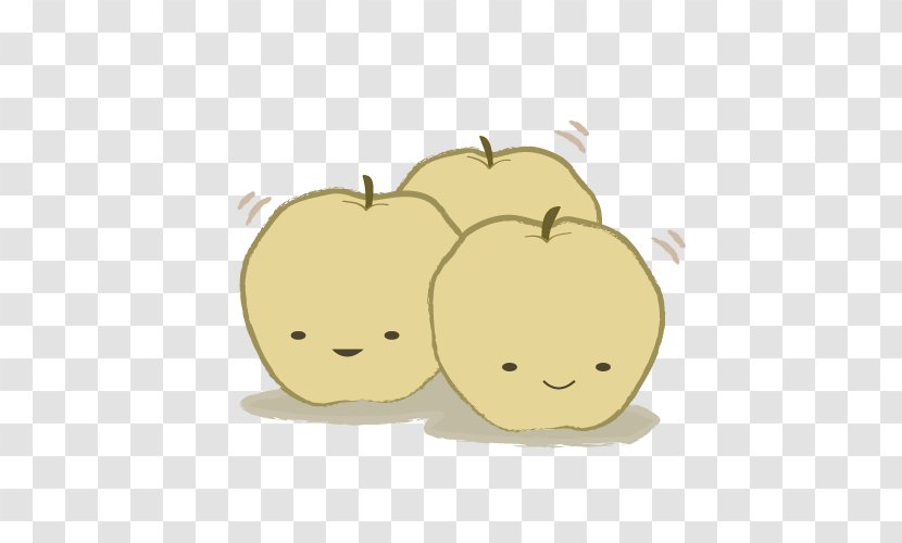 Asian Pear Cartoon Fruit - Smile - Nasi Transparent PNG