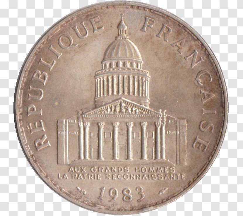 Coin French Franc Pièce De 100 Francs Panthéon - Cfa Transparent PNG