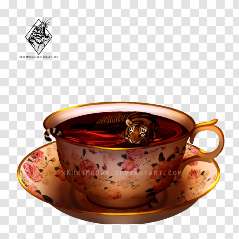 Earl Grey Tea Coffee Cup Painting Drawing - Digital Art Transparent PNG