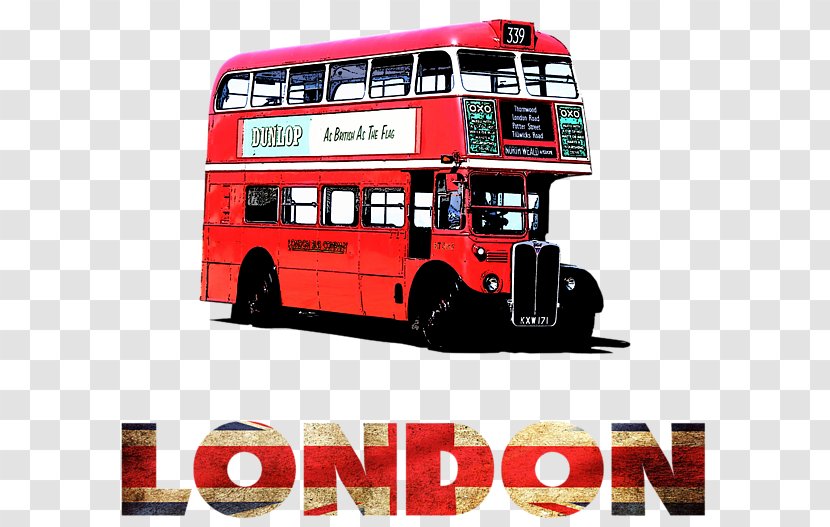 Double-decker Bus Throw Pillows Printing - London Transparent PNG