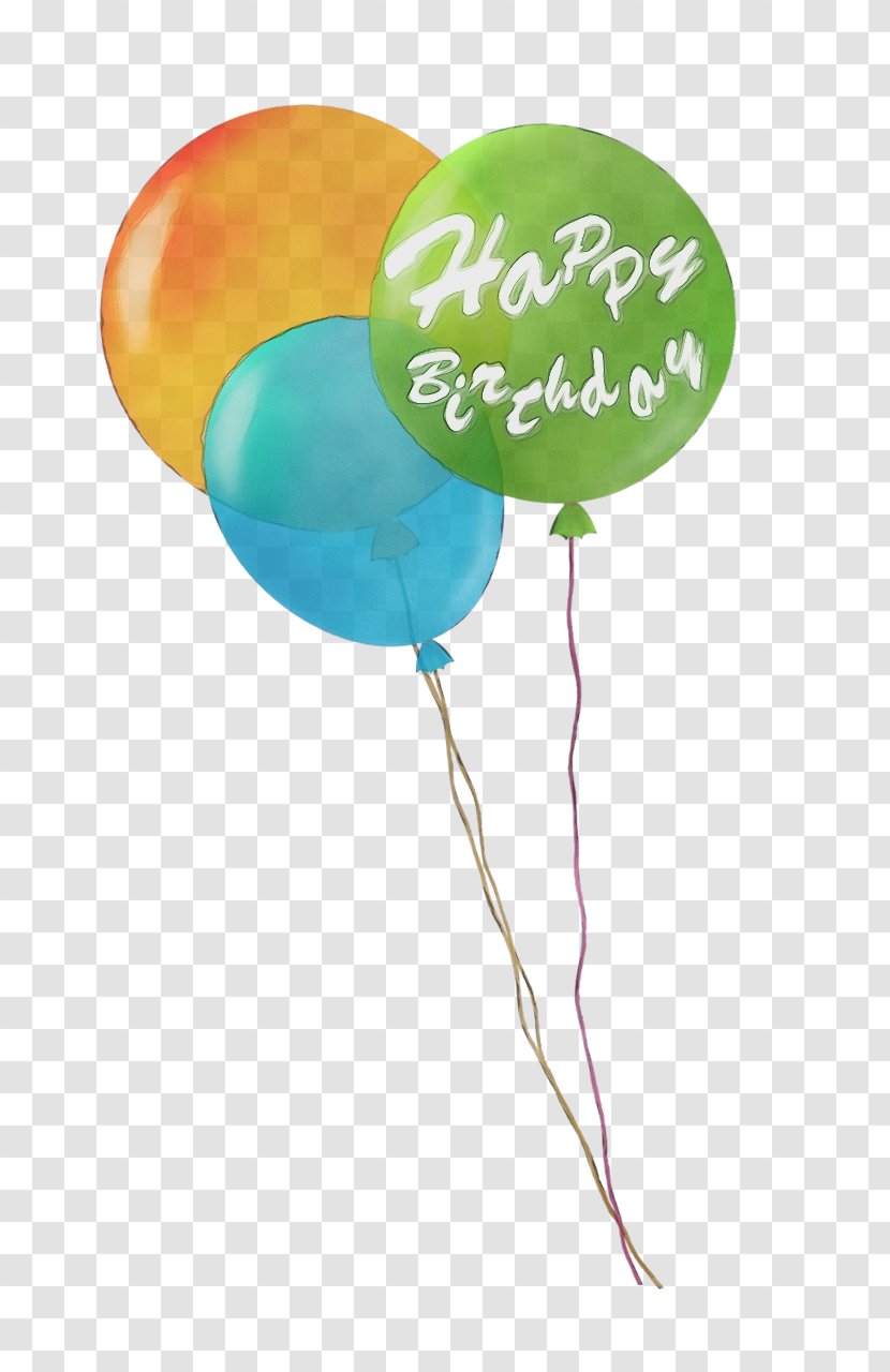 Happy Birthday Cake - Turquoise Party Supply Transparent PNG