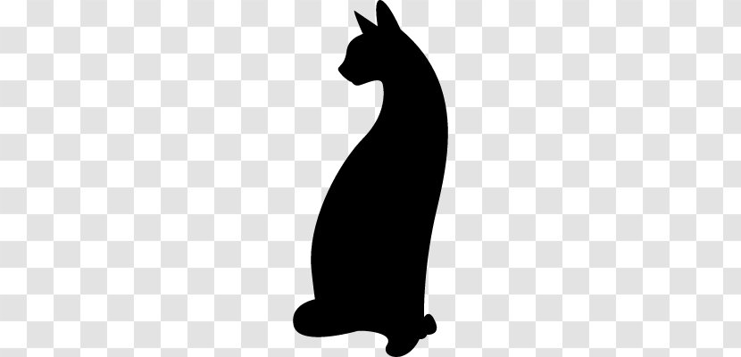 New Hampshire Silhouette Cat Stencil Clip Art - Whiskers Transparent PNG