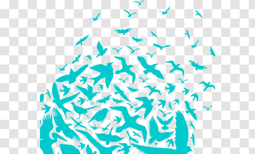 Bird Heart Blue Clip Art Transparent PNG