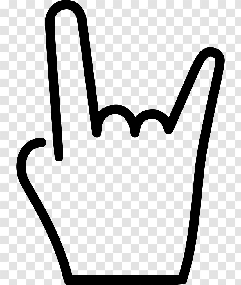 Sign Of The Horns Heavy Metal - Cartoon - Hand Transparent PNG