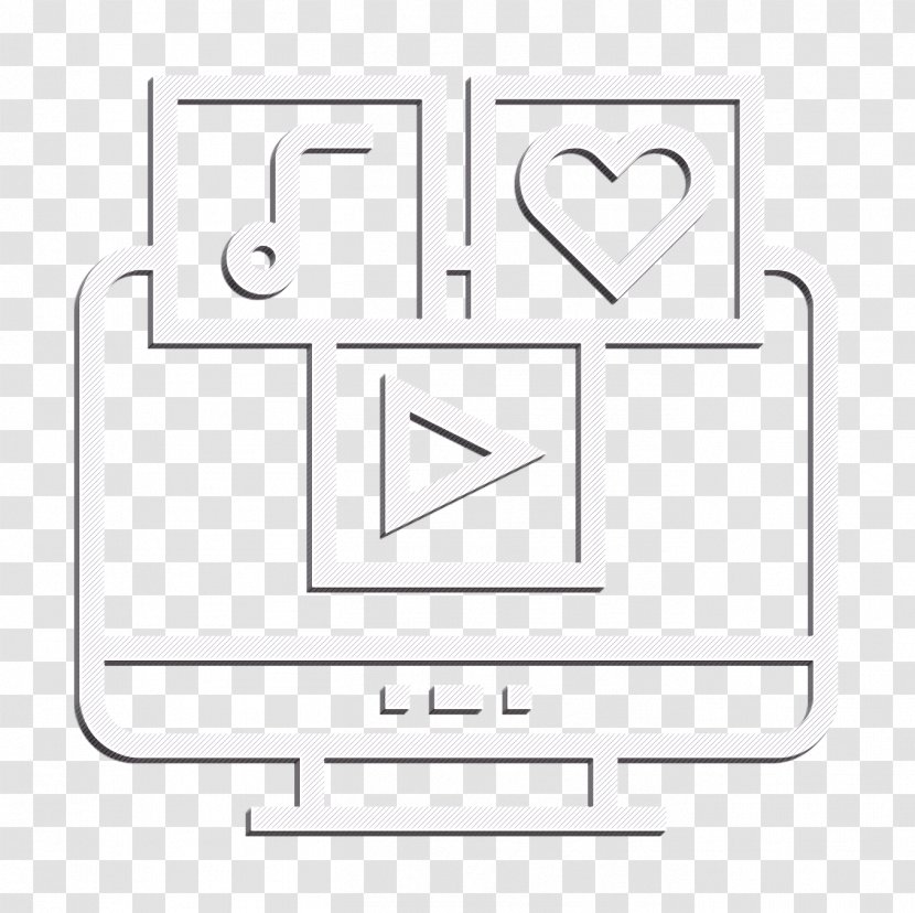 Channels Icon Entertainment Media - Blackandwhite - Symbol Transparent PNG