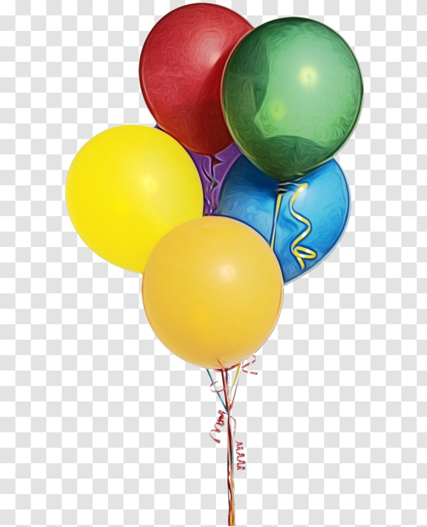 Balloon Party Supply Toy - Watercolor Transparent PNG