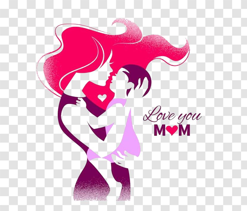 Mother's Day Silhouette Clip Art - Mom, I Love You Transparent PNG