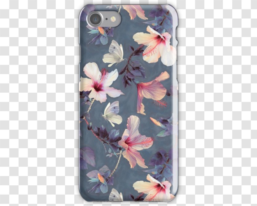 Apple IPhone 8 Plus 7 Butterfly Rosemallows SE - Pink - Bubble Pattern Transparent PNG
