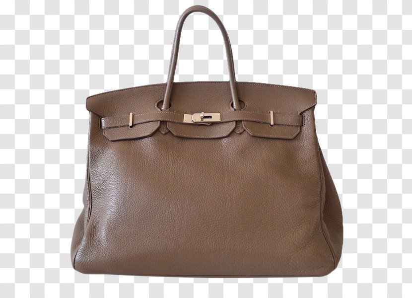 Tote Bag Birkin Leather Hermès - Beige Transparent PNG