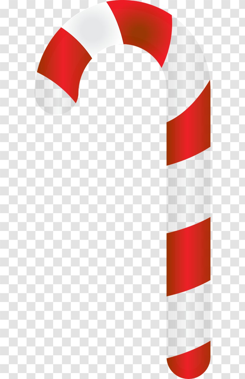 Candy Cane Stick Sugar Walking - Red - Christmas Transparent PNG