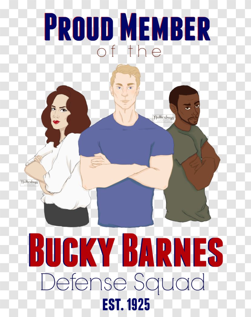 Bucky Barnes T-shirt Captain America Falcon - Male Transparent PNG