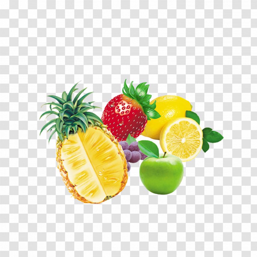 Fruit Auglis Pineapple - Strawberries Transparent PNG