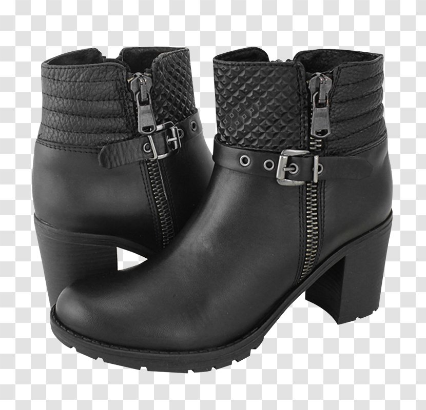 Leather Shoe Boot Walking - Black Transparent PNG