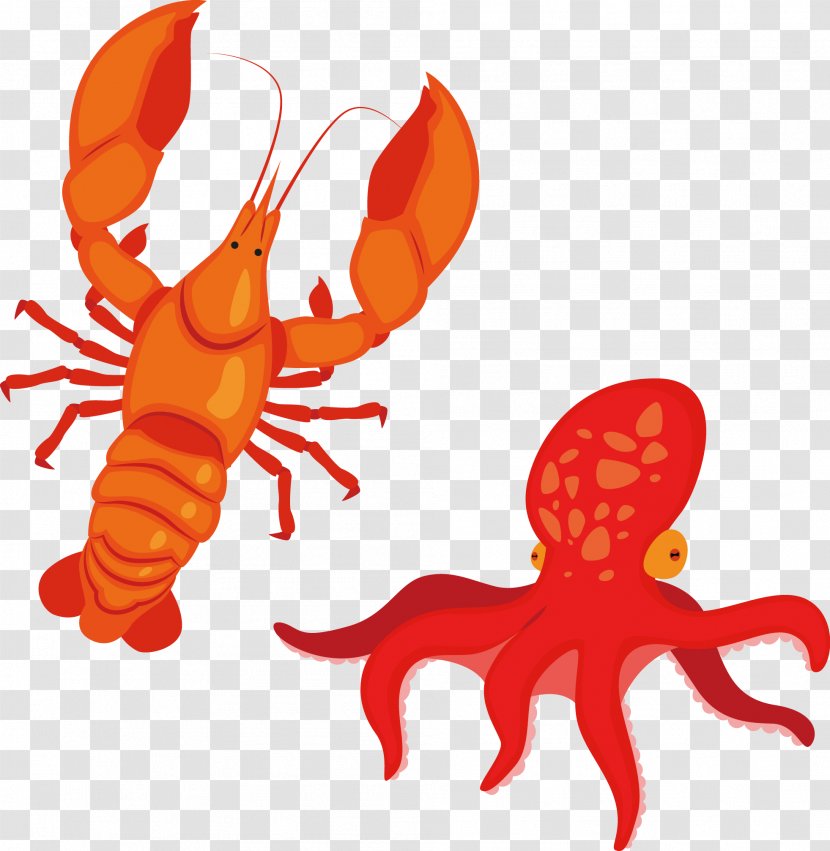 Seafood Lobster Cartoon - Shrimp - Spicy Transparent PNG