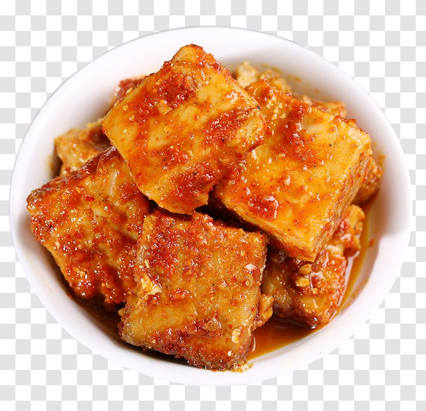 Chinese Cuisine Red Cooking Fermented Bean Curd Tofu Fermentation - Vegetarian Food - A Bowl Of Oil Transparent PNG