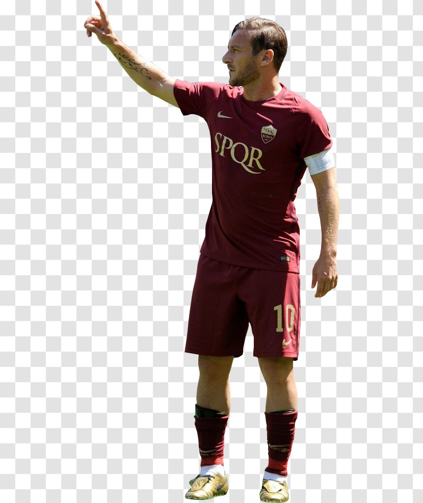 Francesco Totti A.S. Roma Italy National Football Team Player - Sleeve - Spqr Graphic Transparent PNG