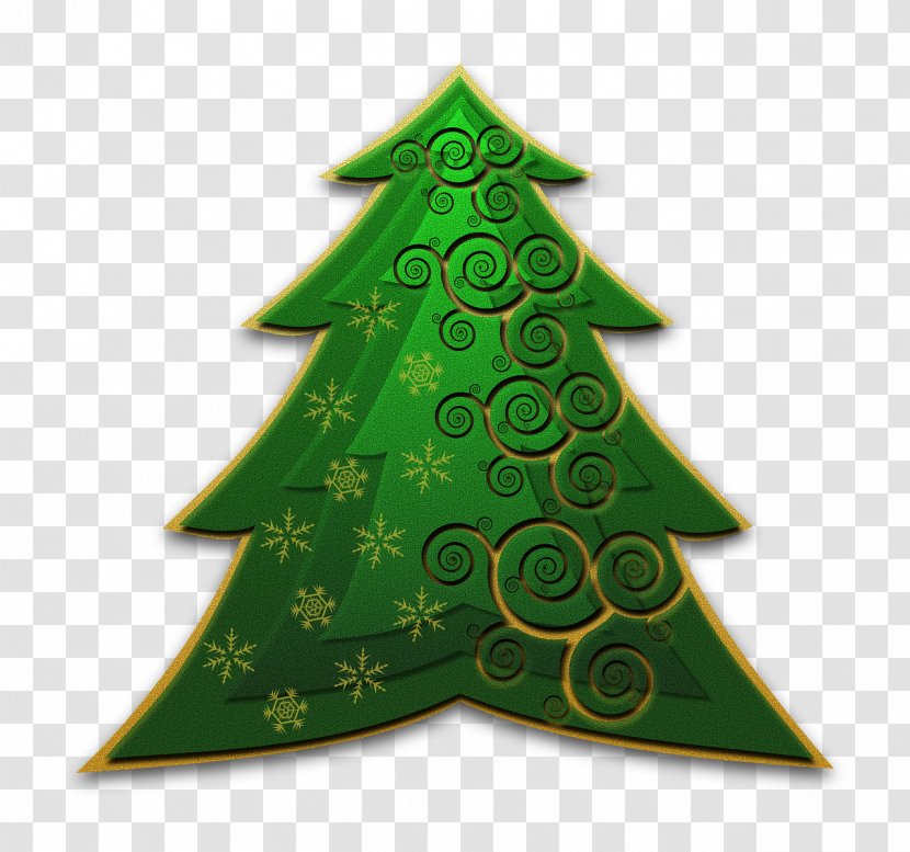 Christmas Tree Illustration - Snowflake - Green Transparent PNG