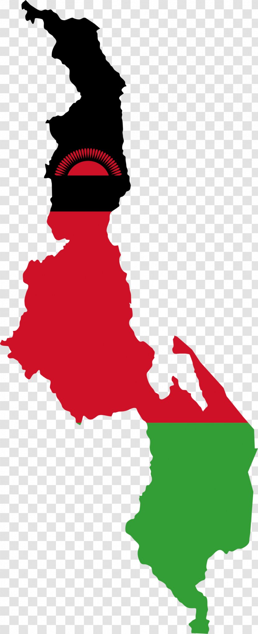 Flag Of Malawi Map - Art Transparent PNG