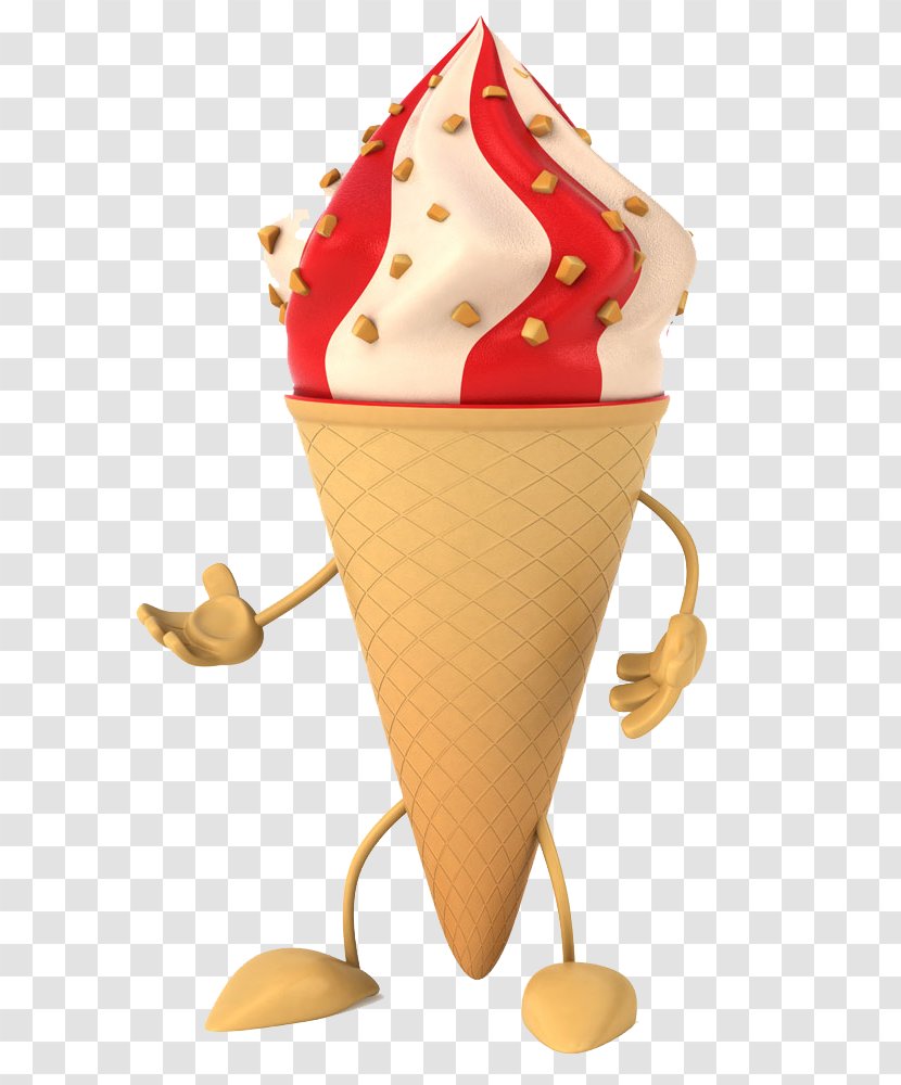 Ice Cream Cone Milk Strawberry - Carpigiani - Gourmet Taste Free Buckle Material Transparent PNG
