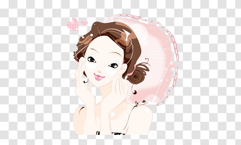 Make-up Cartoon Illustration - Watercolor - Beauty Eye Cream Water Supply Picture Material Transparent PNG