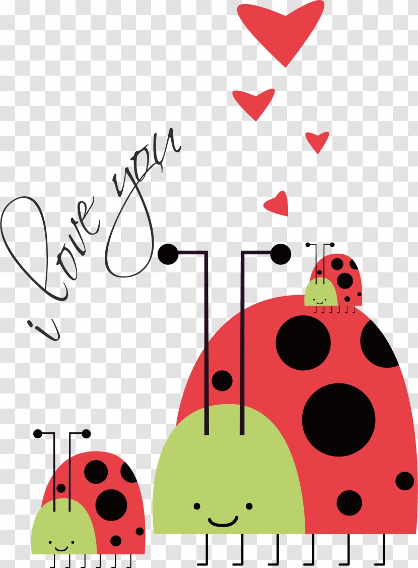 Insect Ladybird Illustration - Drawing - Love The Seven Star Ladybug Vector Transparent PNG