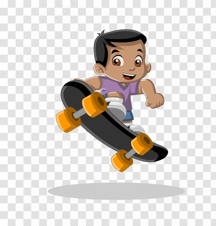 Cartoon Kite Child Illustration - Skateboarding Equipment And Supplies - Scooter Transparent PNG