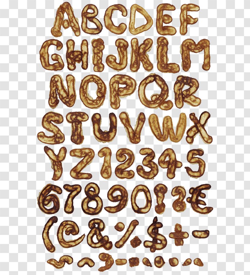 Pancake Number Font Alphabet Lettering - Restaurant Is Decorated Transparent PNG