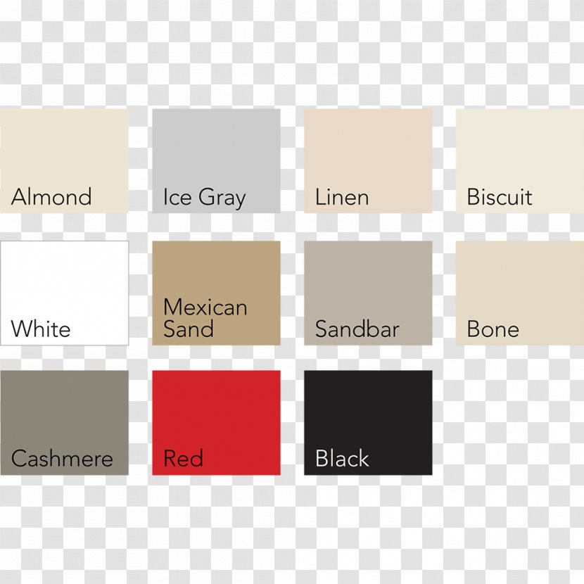Color Chart Bone Tub Almond - Colored Squares Transparent PNG
