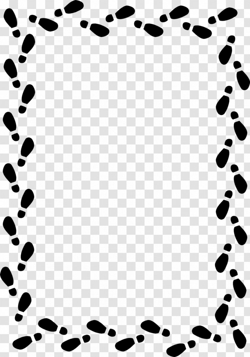 Footprint Clip Art - Monochrome Photography - Walking Border Cliparts Transparent PNG