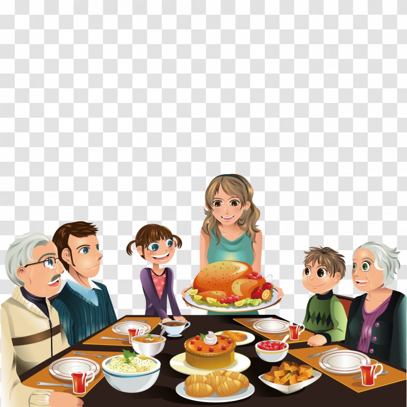 Thanksgiving Dinner Turkey Clip Art - Breakfast - Eat A Family Transparent PNG